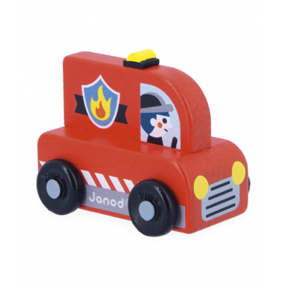 Camion de pompiers en bois