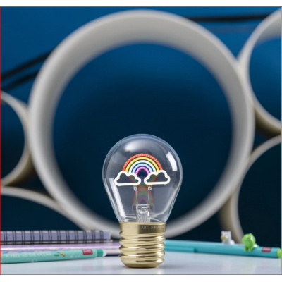 Lampe Décorative de Table en Forme d’Ampoule - Rainbow - Bulb Fiction