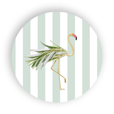 DESSOUS DE PLAT FLAMANT ROSE