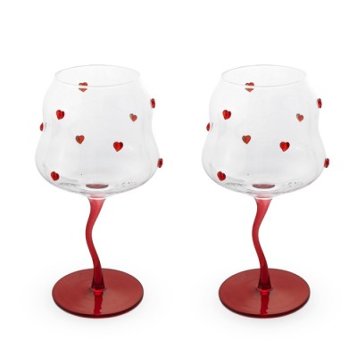 SET DE 2 VERRES COEURS