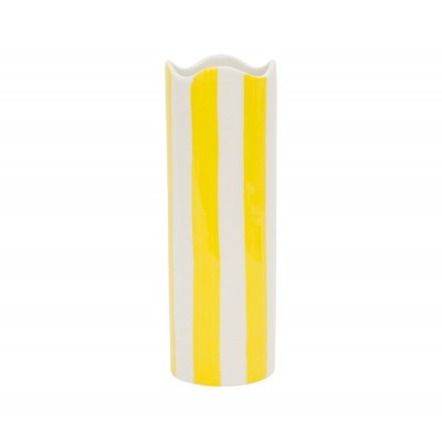 VASE ARTIST ECRU+JAUNE