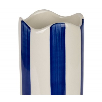 78125 VASE RAYURE BLEU