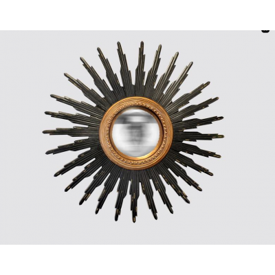 MIROIR SOLEIL NOIR ET OR